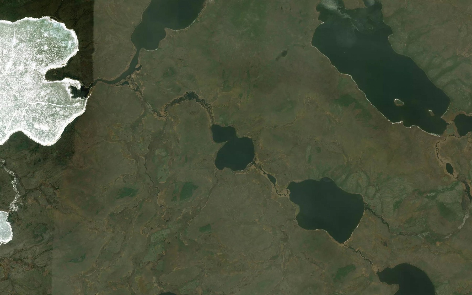 Satellite map of the Awanaykopak Lake