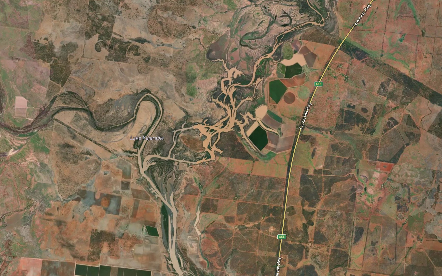 Satellite map of the Lake Kajarabie