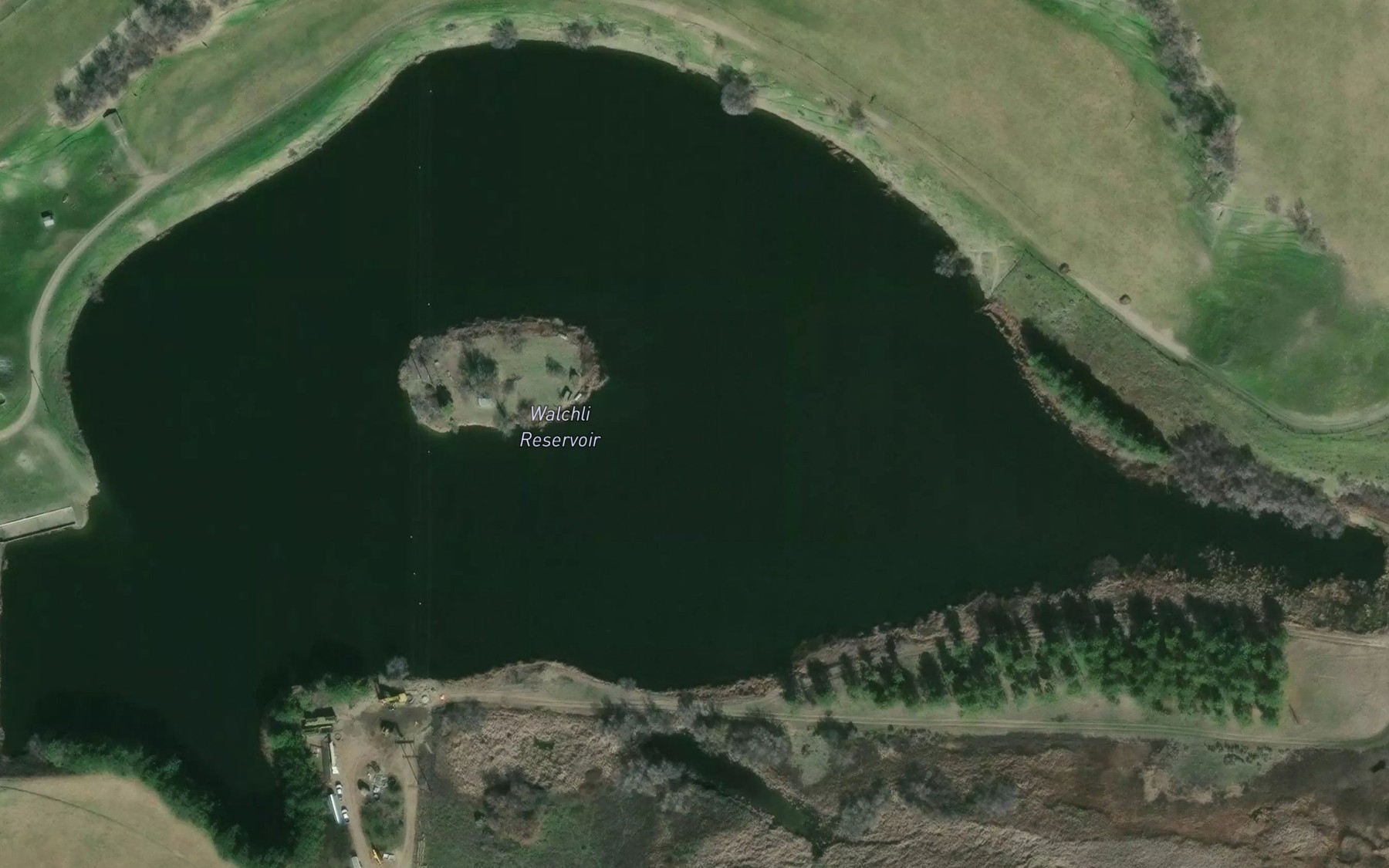 Satellite map of the Walchli Reservoir