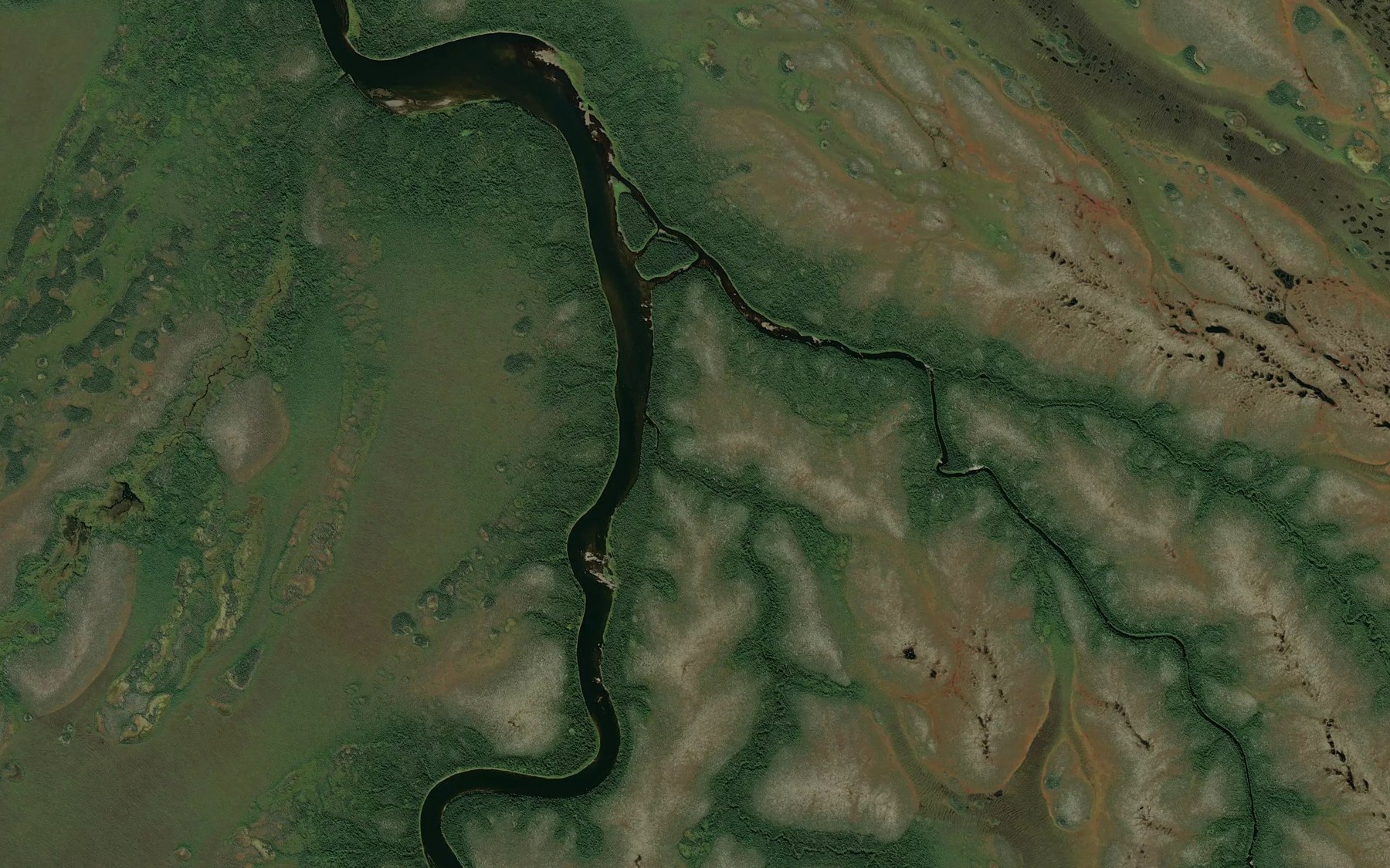 Satellite map of the Bend Rapids
