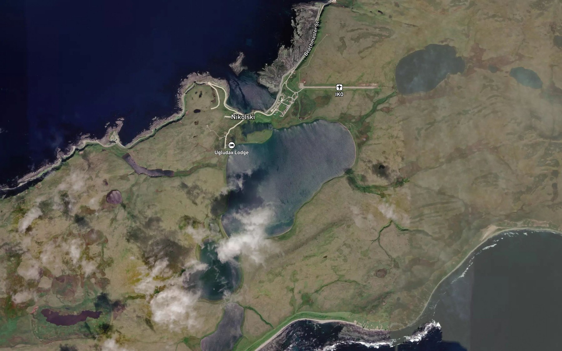 Satellite map of the Umnak Lake