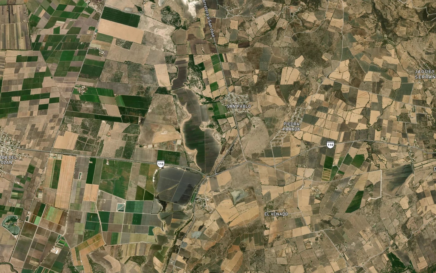 Satellite map of the Presa La Piedra
