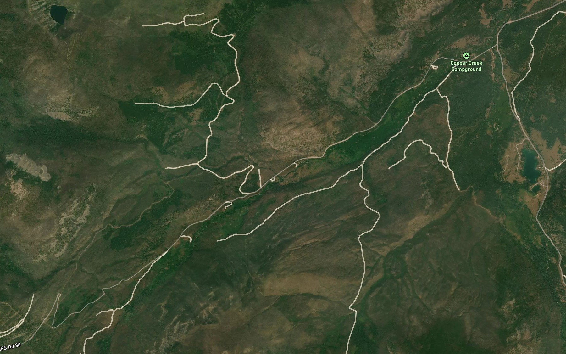 Satellite map of the Green Canyon Creek