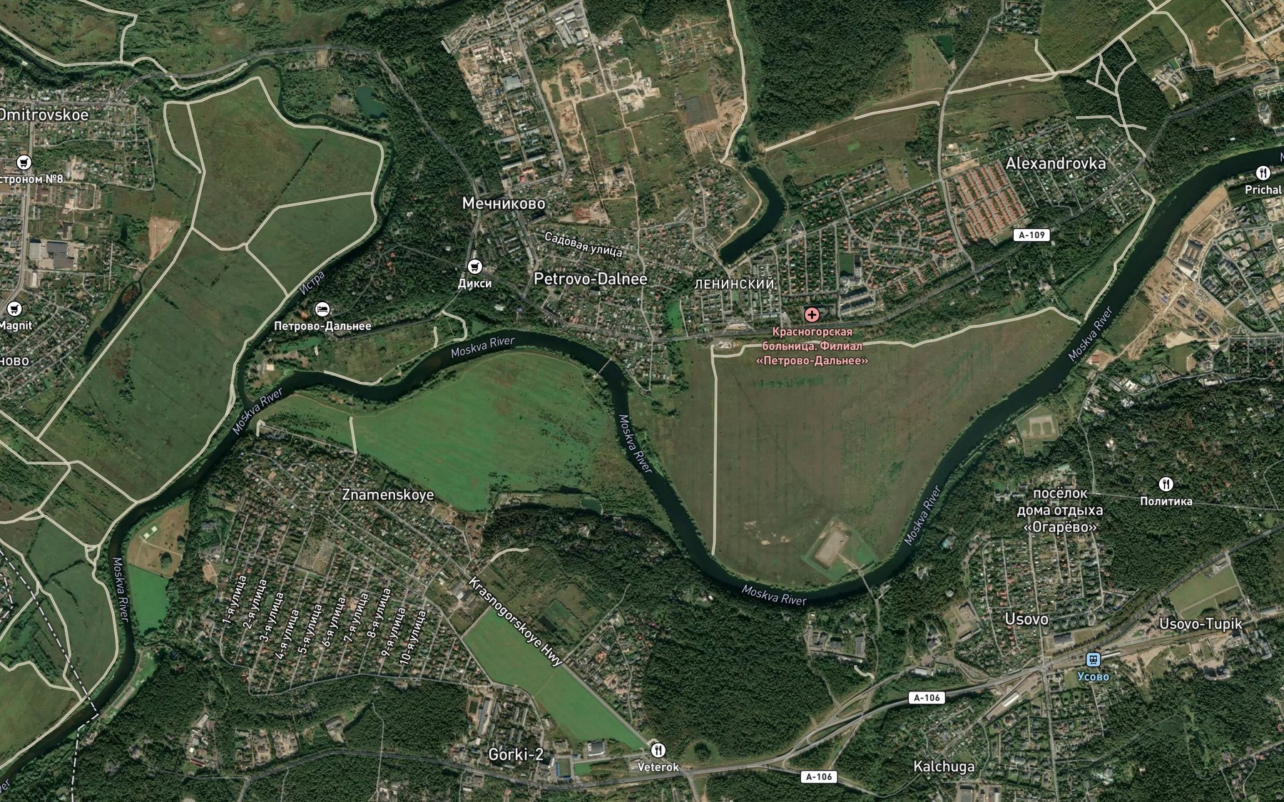 Satellite map of the Lipka