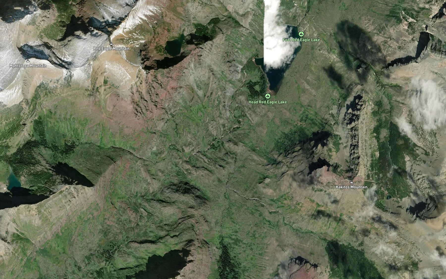 Satellite map of the Hudson Bay Creek