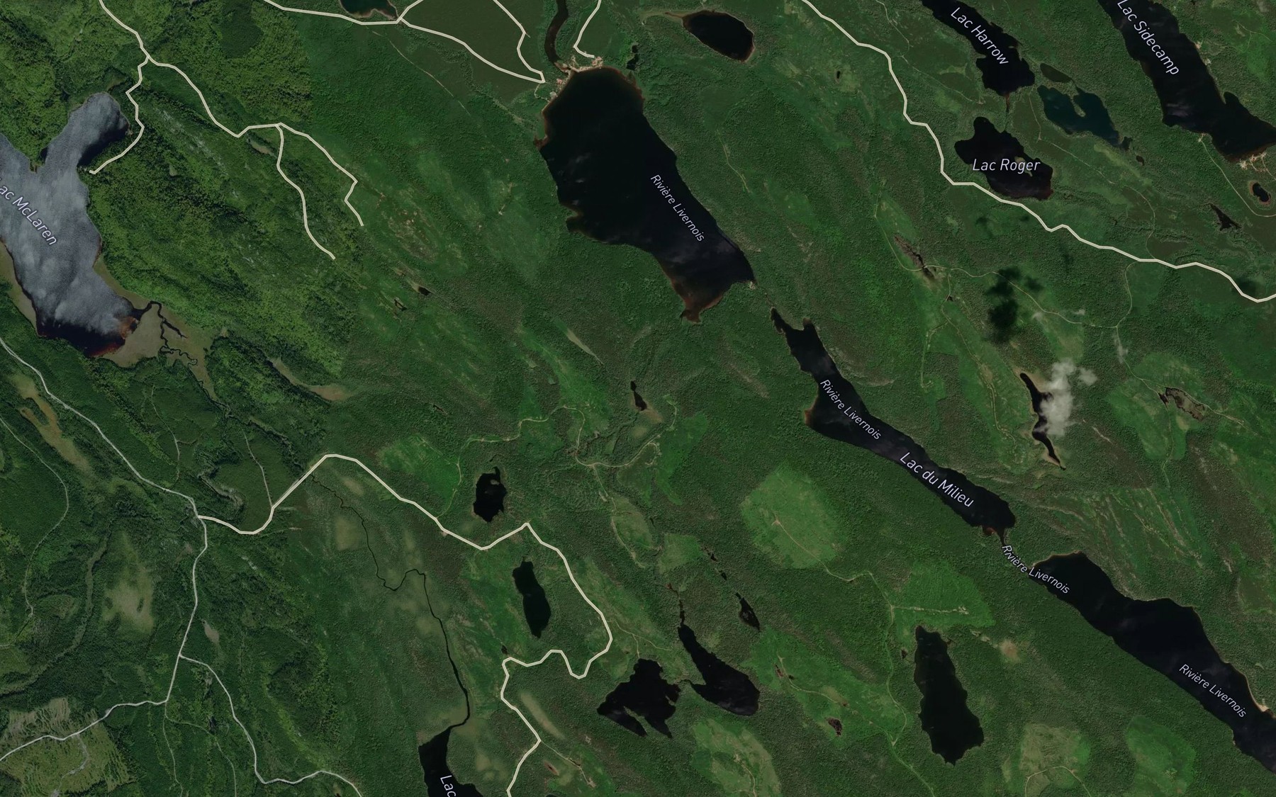 Satellite map of the Lac Populo