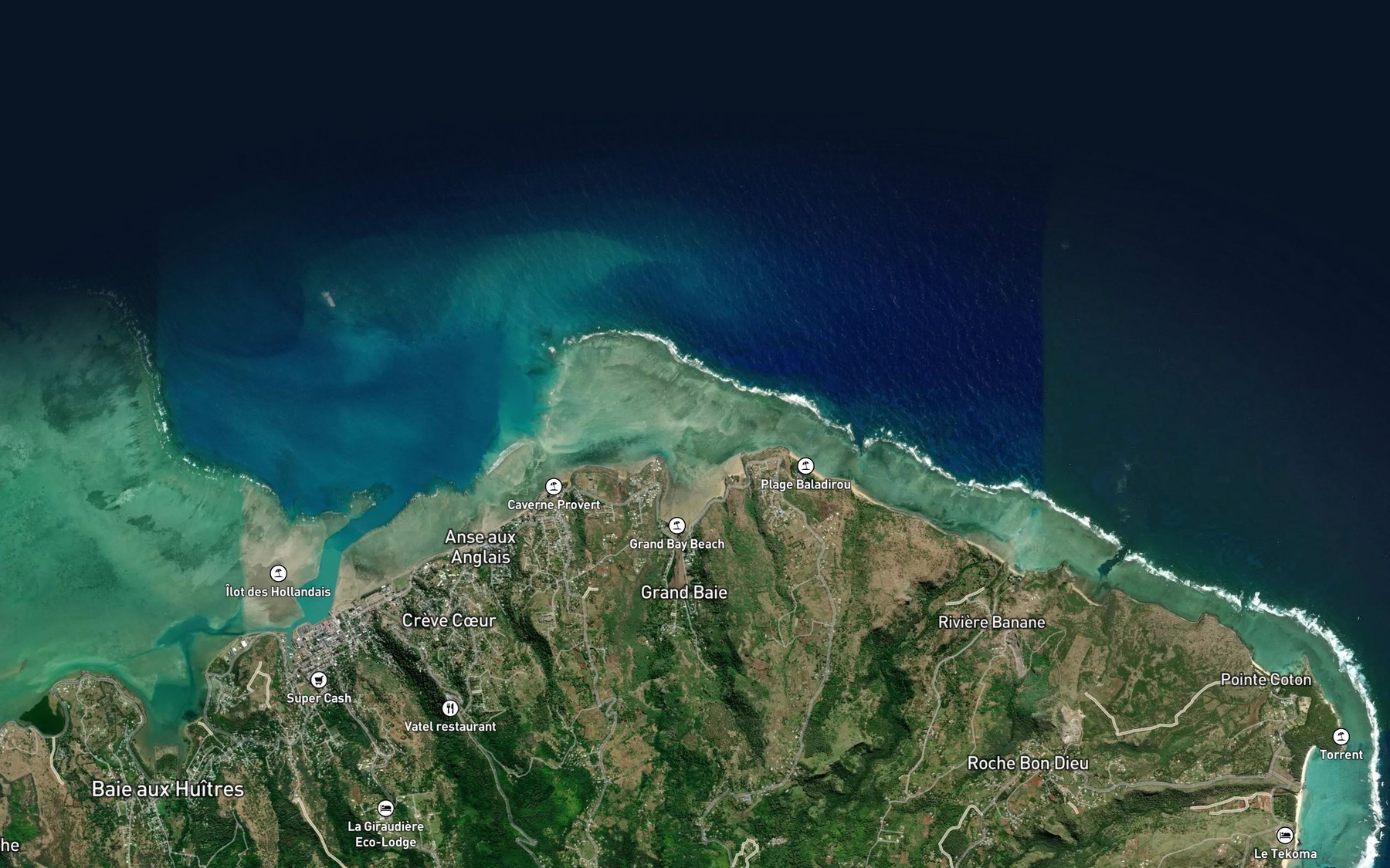 Satellite map of the Grande Baie