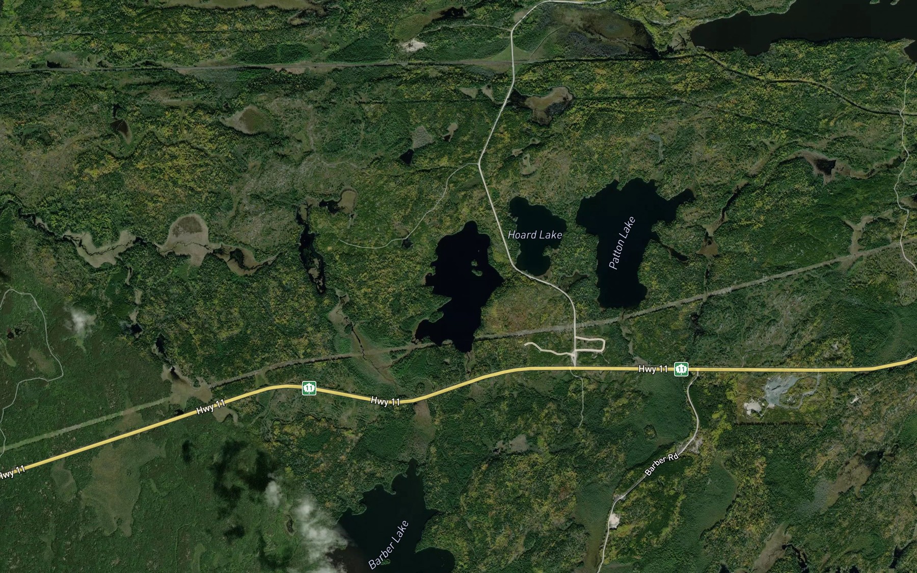 Satellite map of the Gallo Lake