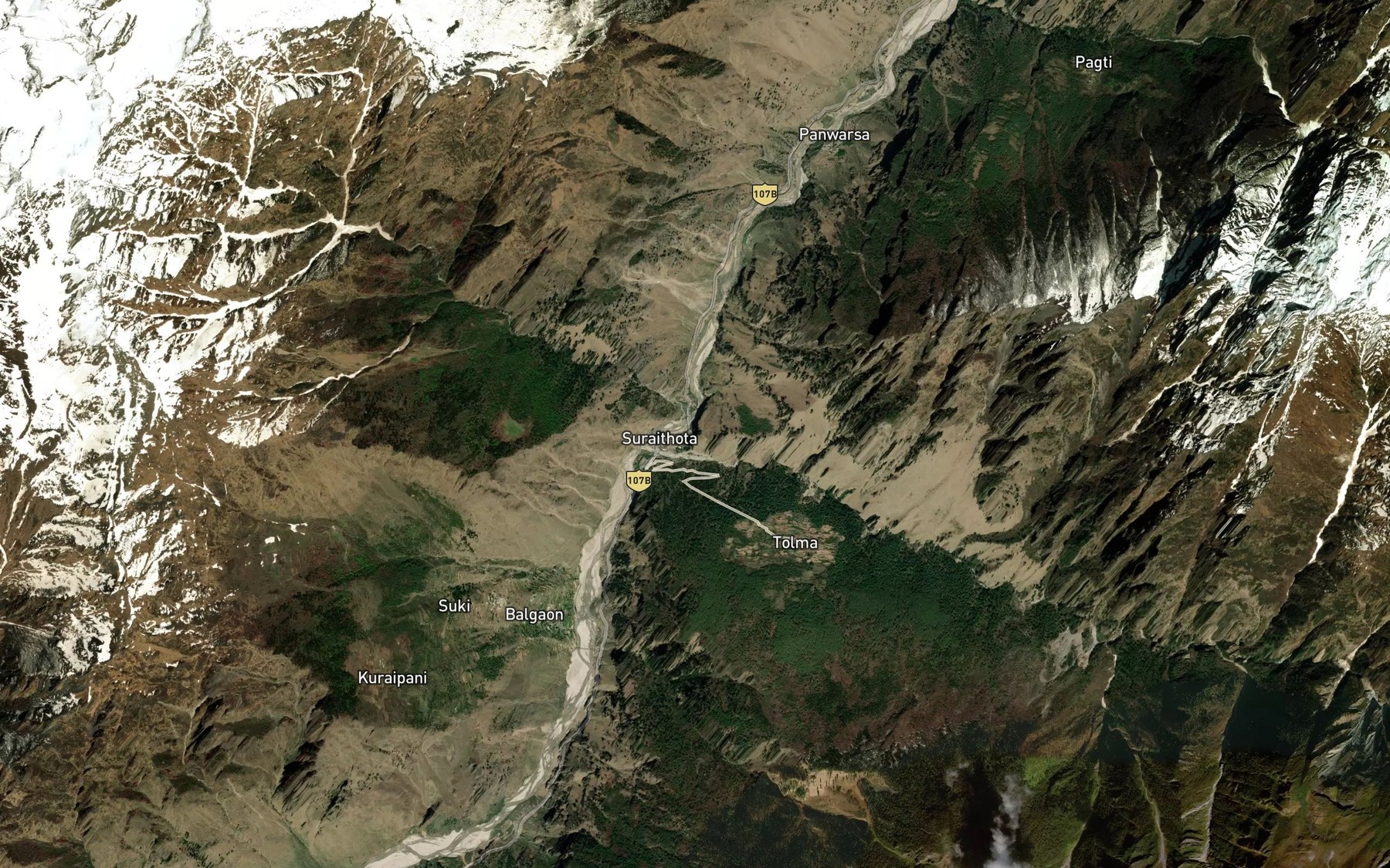 Satellite map of the Tolma Gadhera