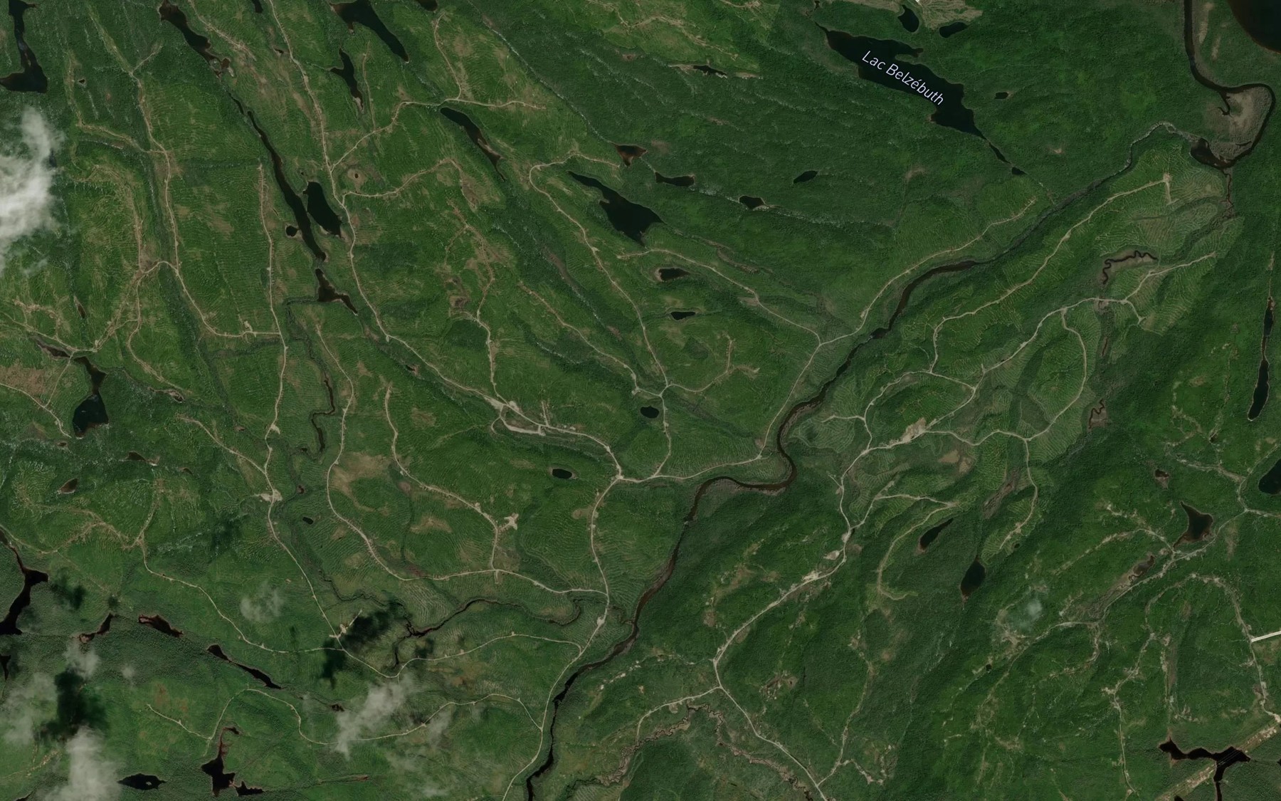 Satellite map of the Lac Pygmee