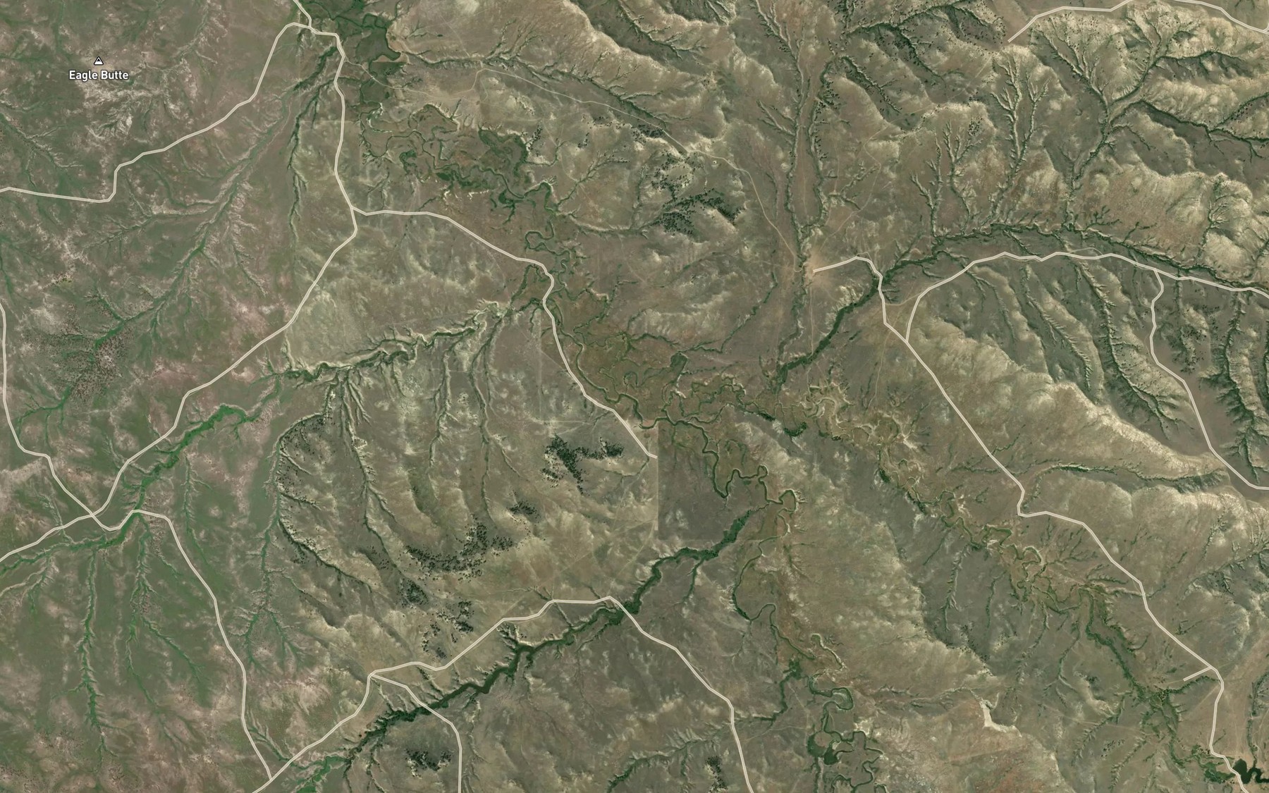 Satellite map of the Middle Fork Tullock Creek