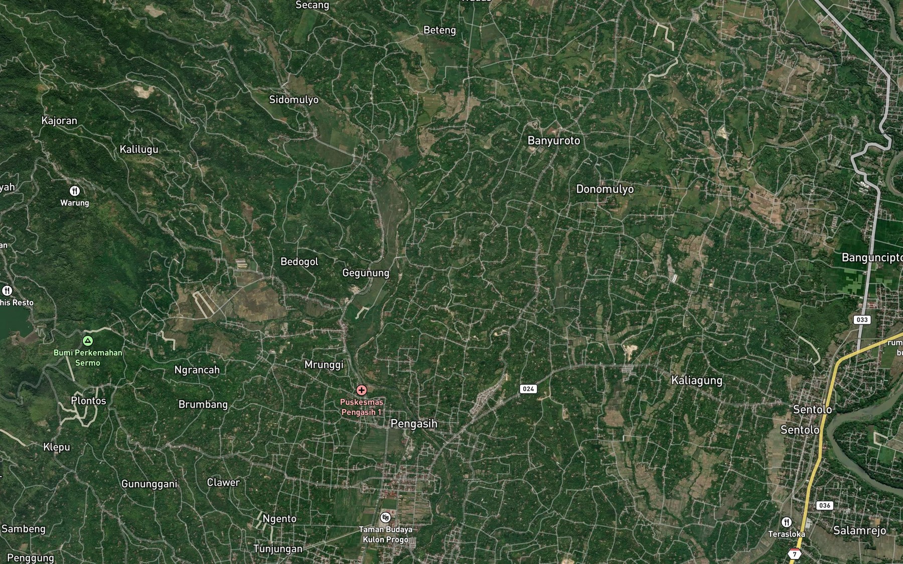 Satellite map of the Danau Bandem