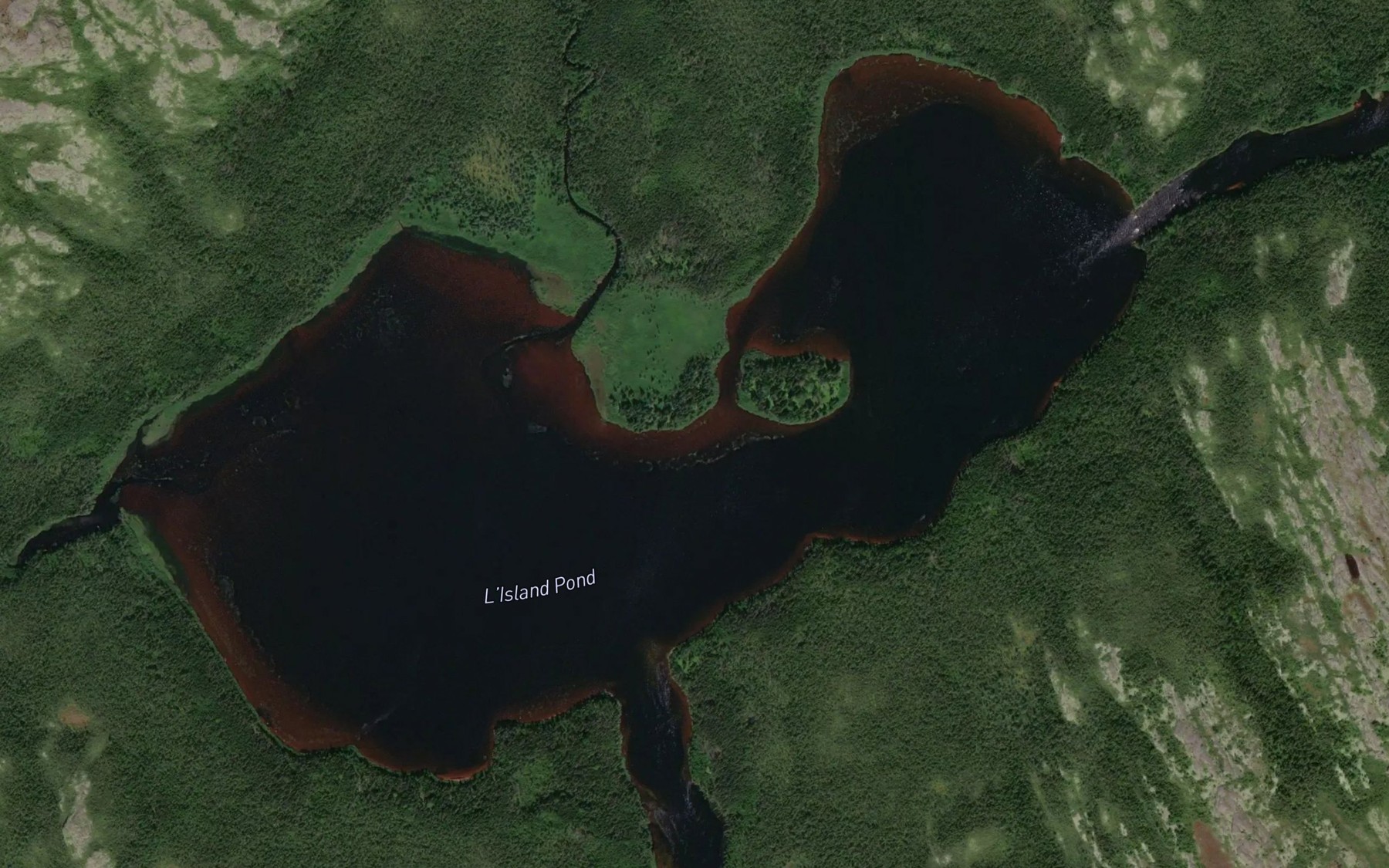Satellite map of the L'Island Pond