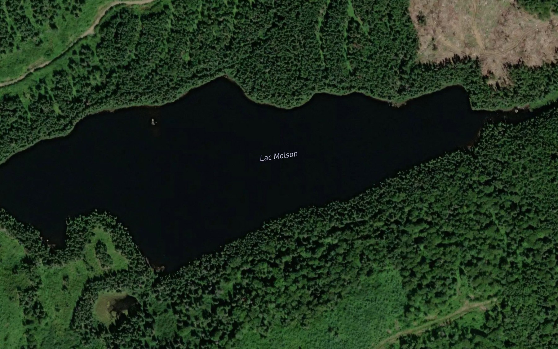 Satellite map of the Lac Molson