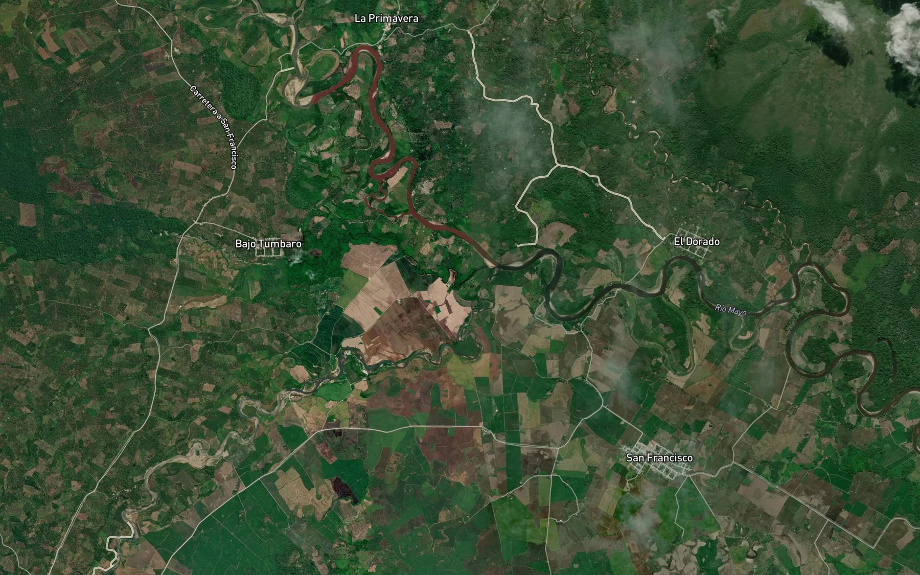 Satellite map of the Rio Tumbaro
