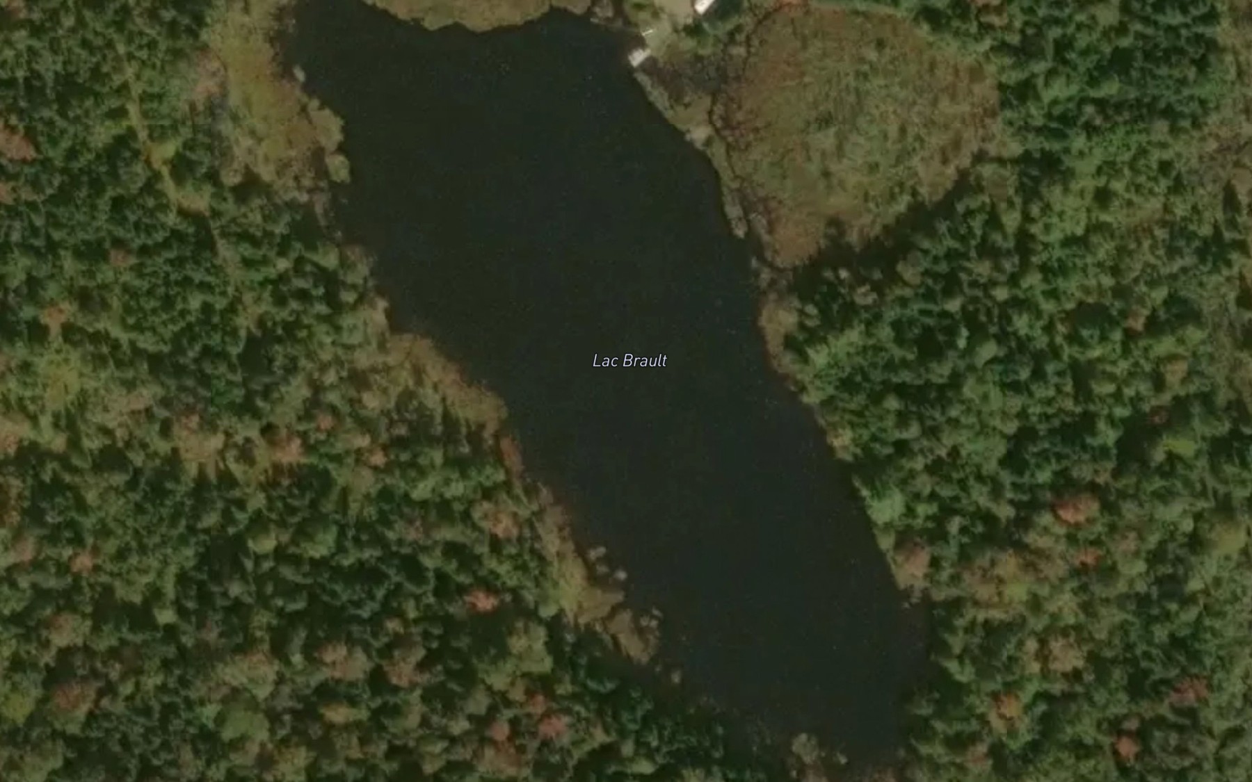 Satellite map of the Lac Brault
