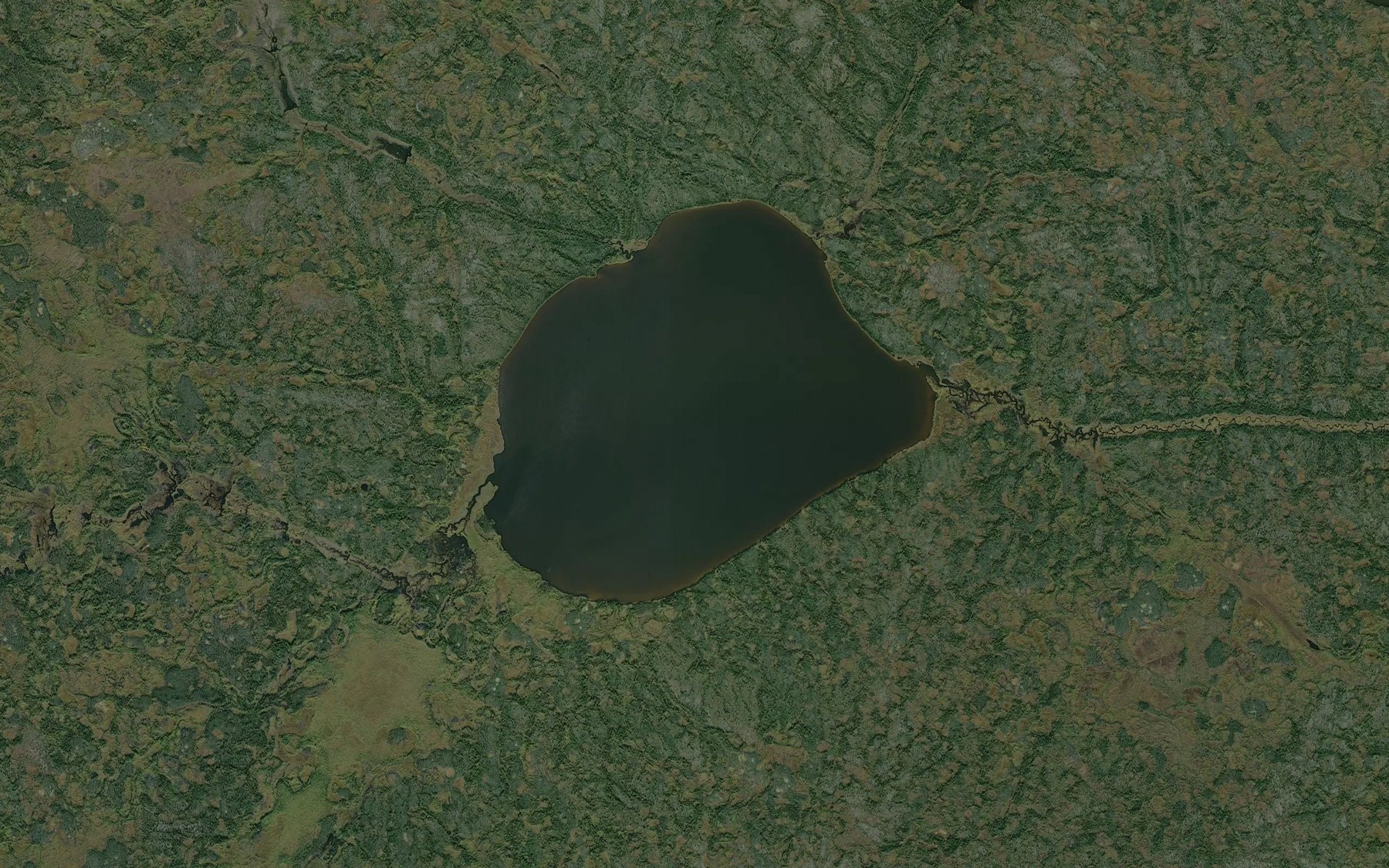Satellite map of the South Opuskiamishes Lake