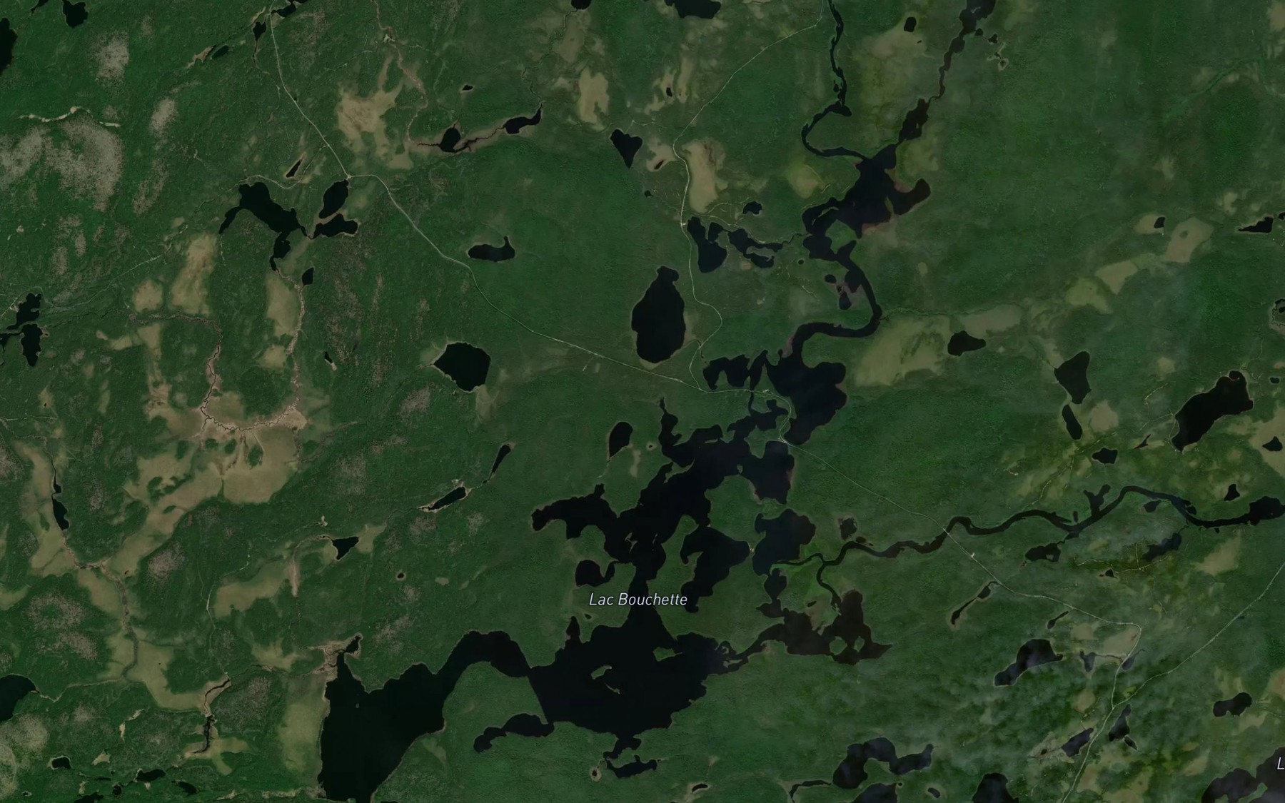 Satellite map of the Lac Bouchette