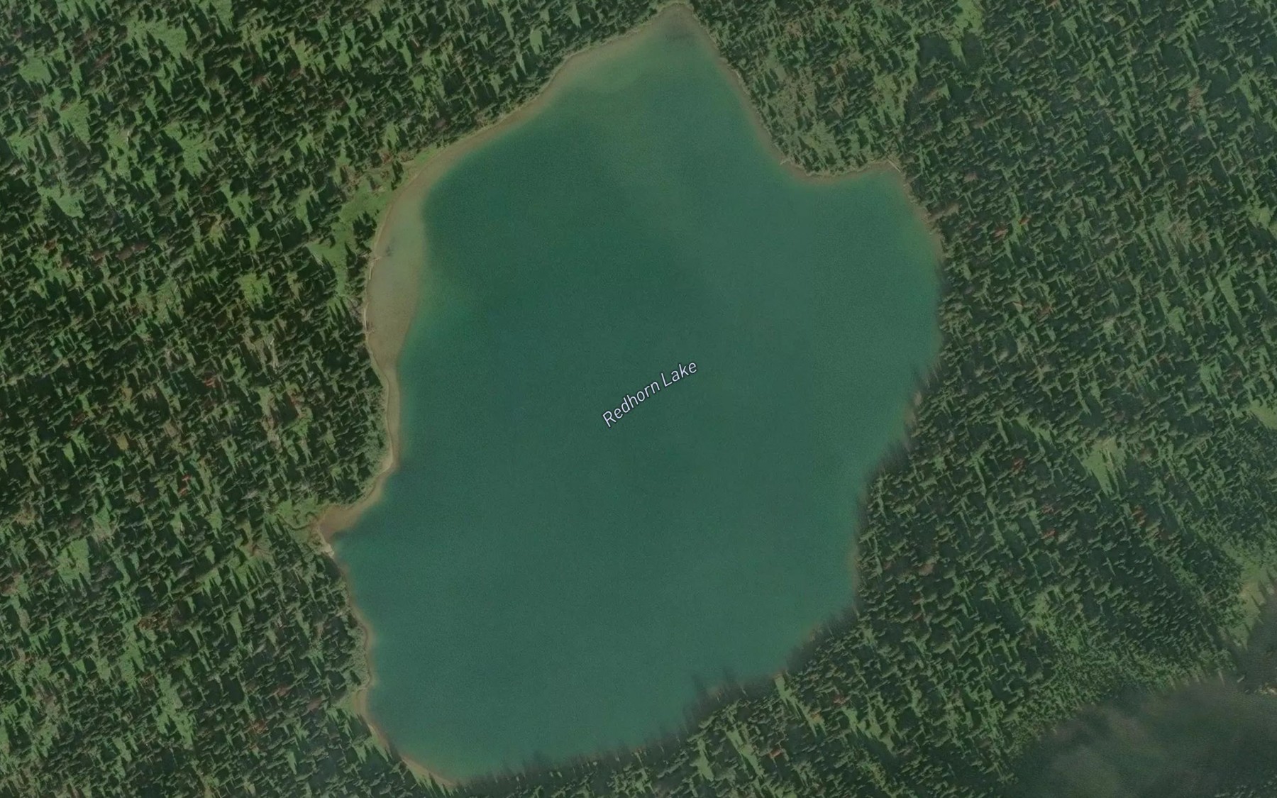 Satellite map of the Redhorn Lake