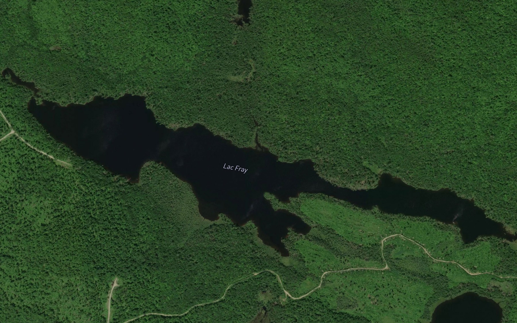 Satellite map of the Lac Fray