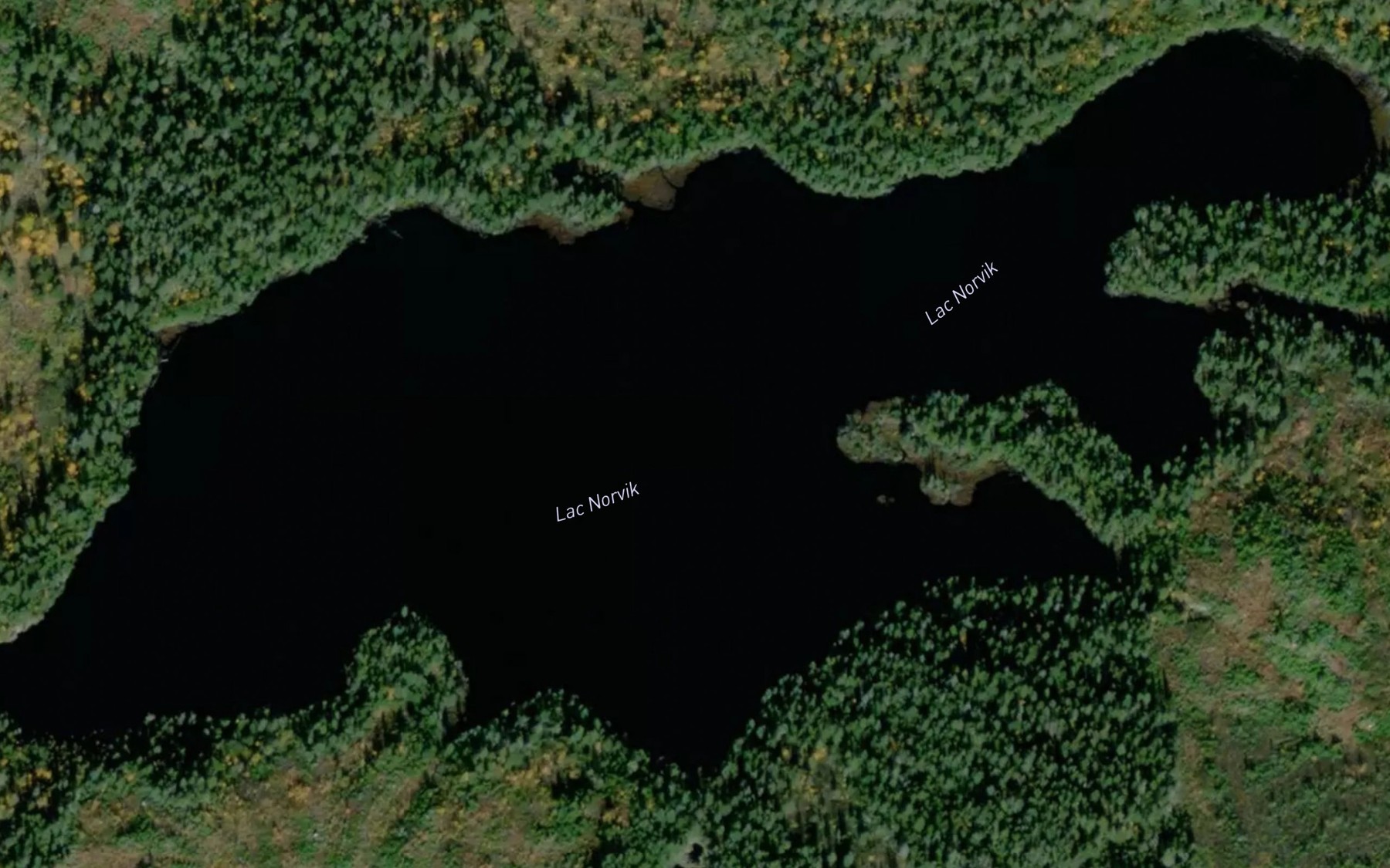 Satellite map of the Lac Norvik