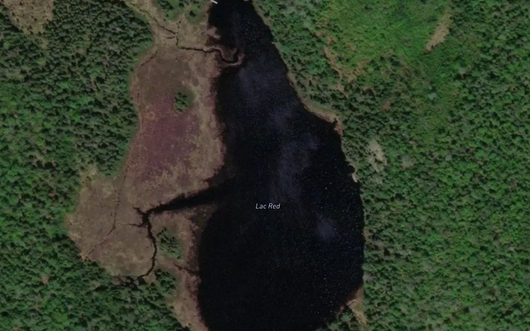 Satellite map of the Lac Red