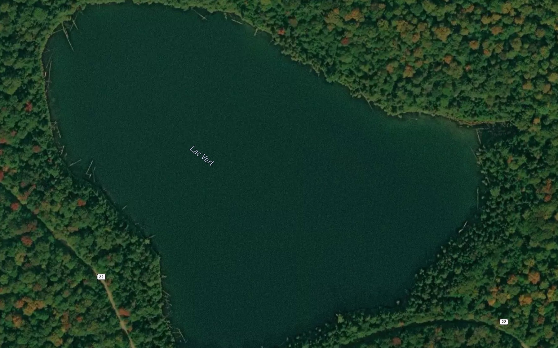 Satellite map of the Lac Vert