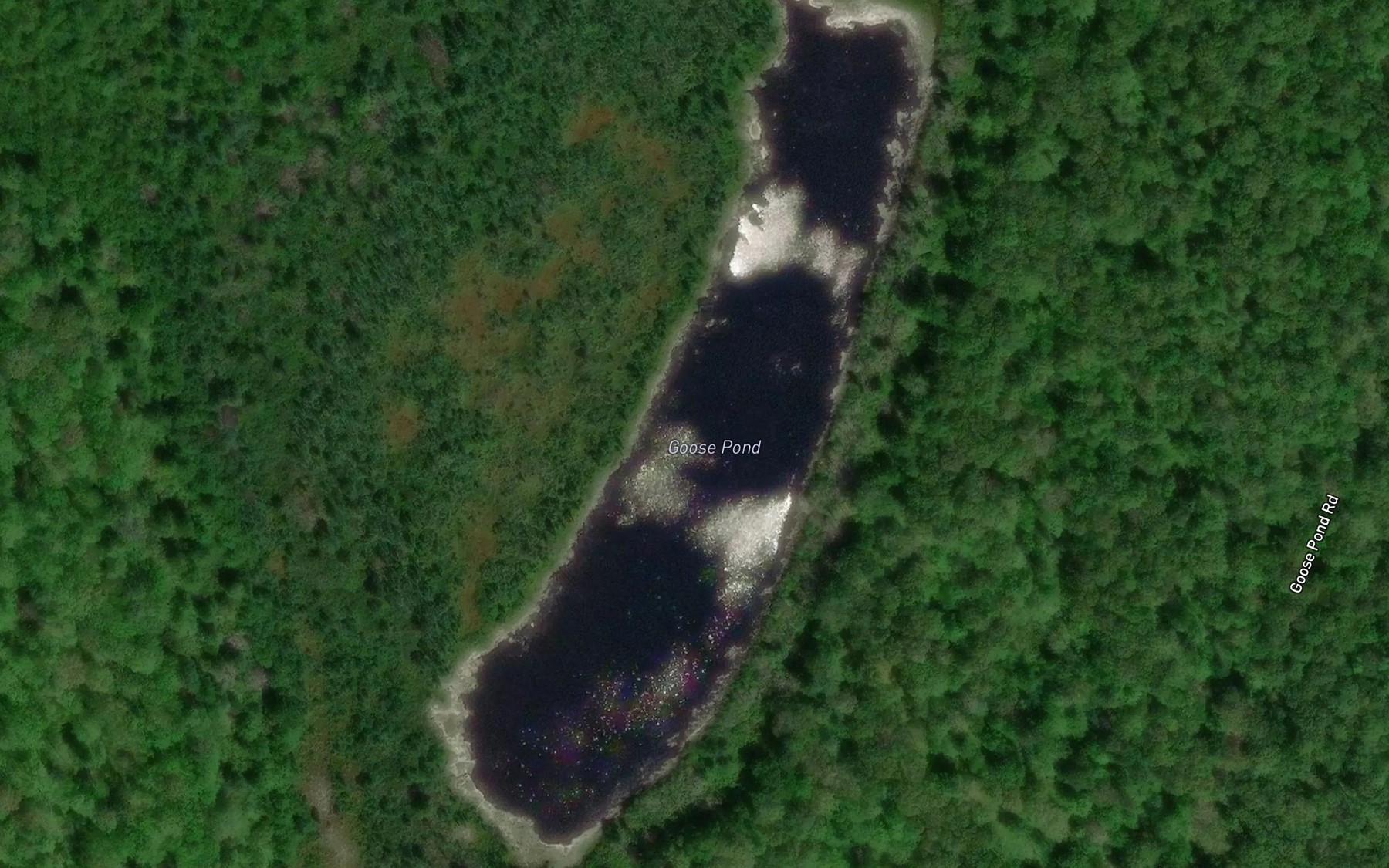 Satellite map of the Goose Pond