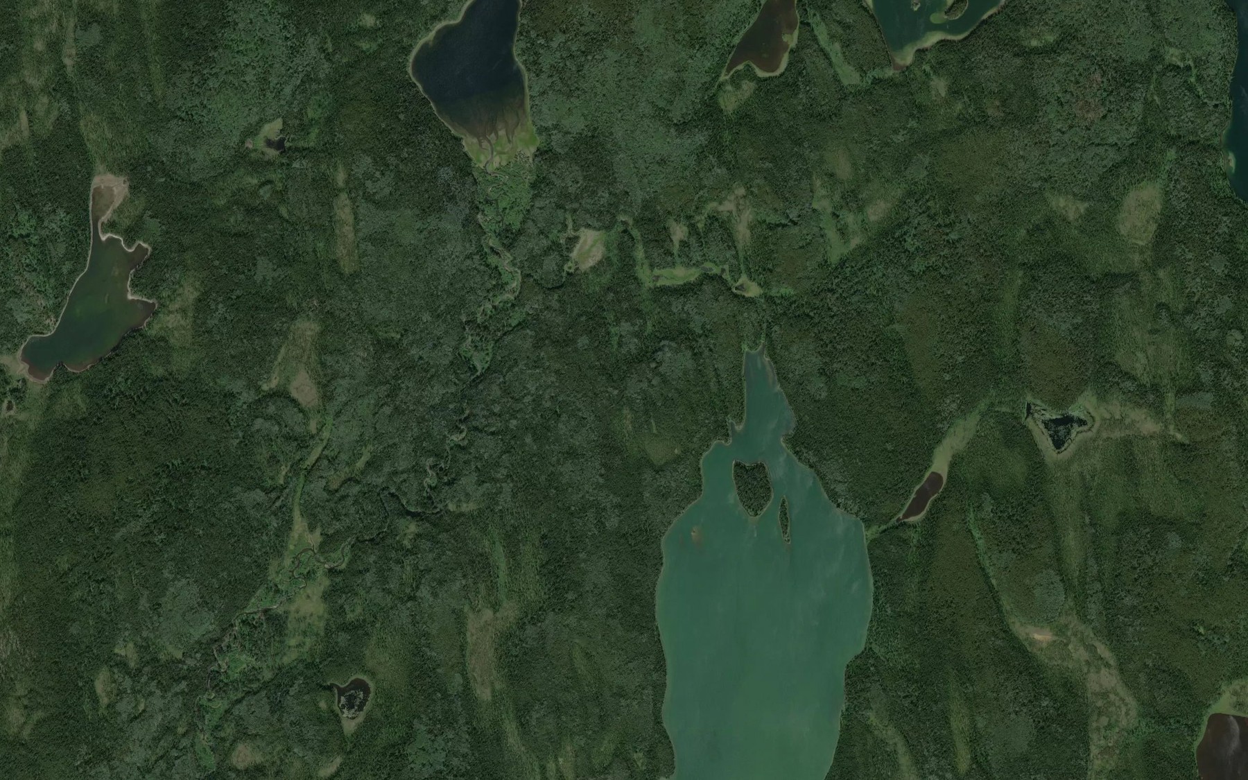 Satellite map of the Hayes River