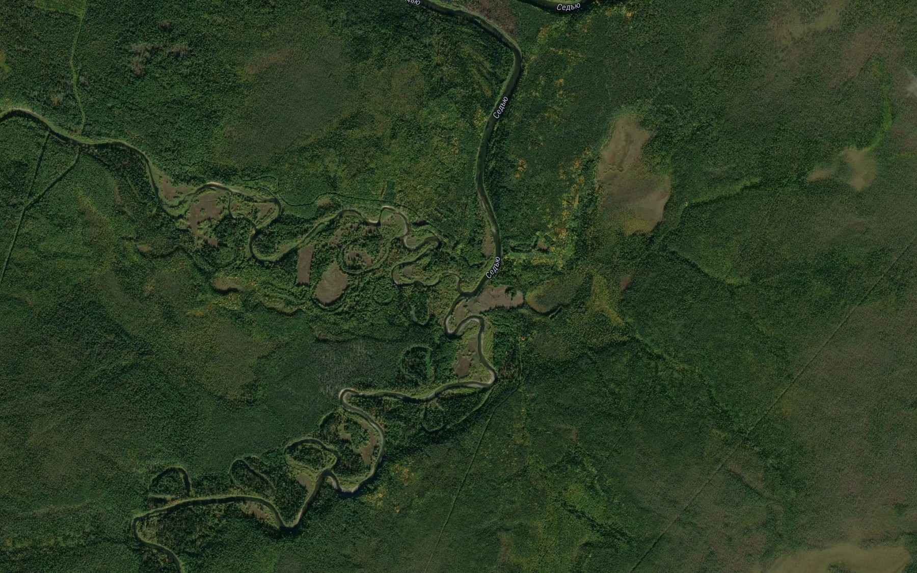 Satellite map of the Vezhavozh