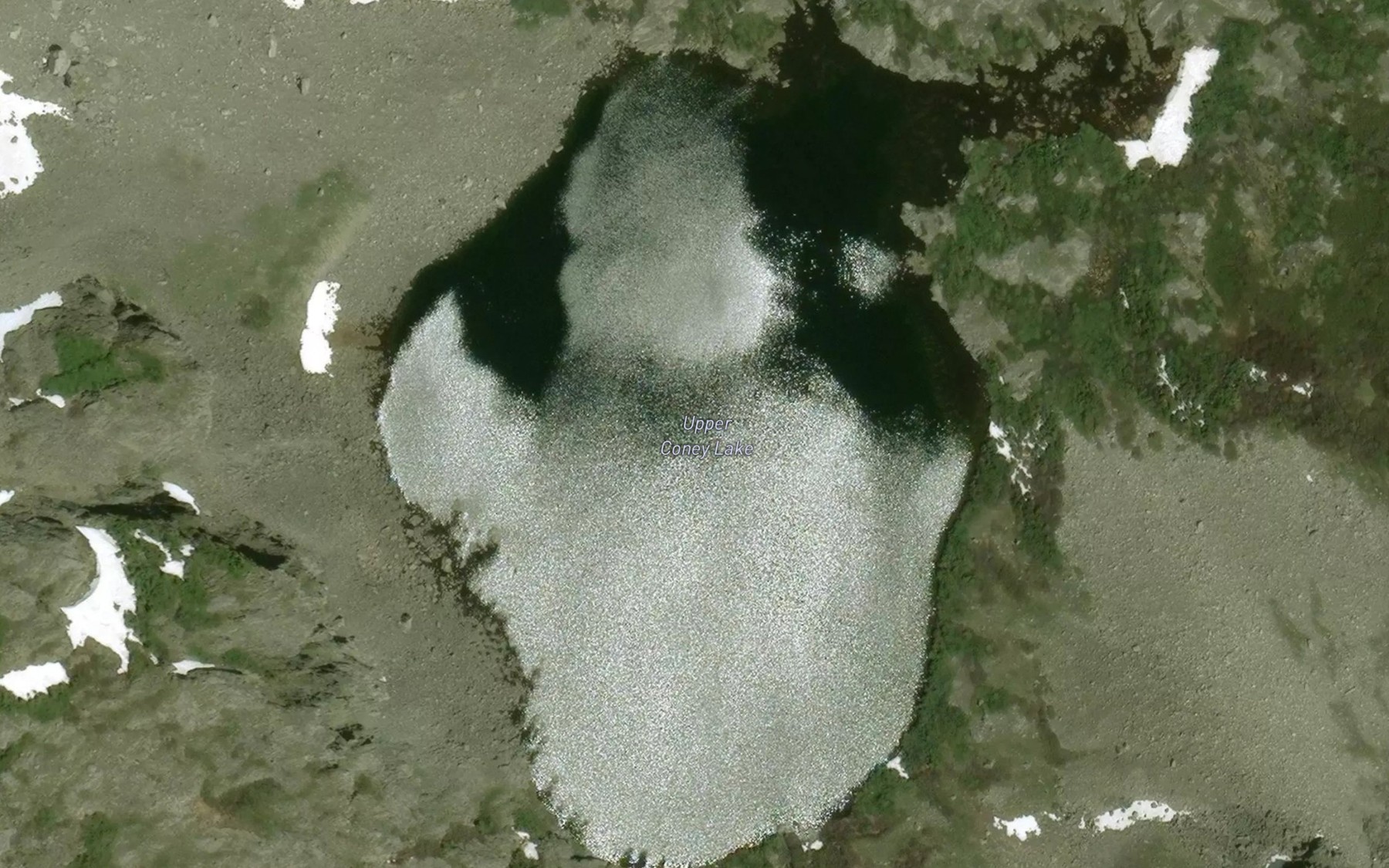 Satellite map of the Upper Coney Lake