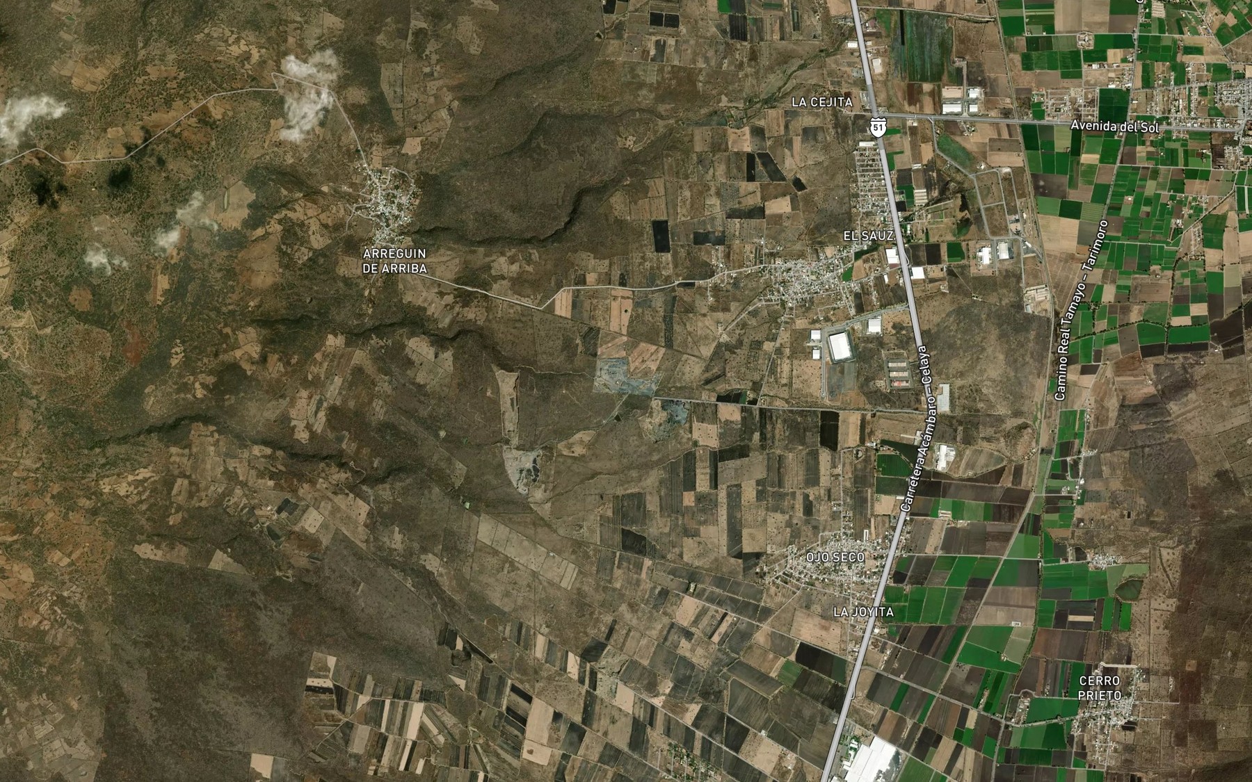 Satellite map of the Coroneo