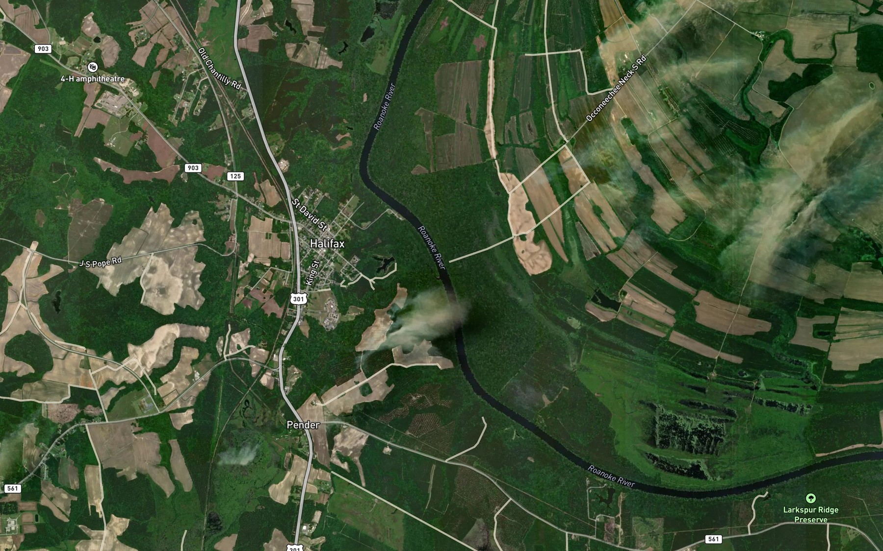 Satellite map of the Quankey Creek