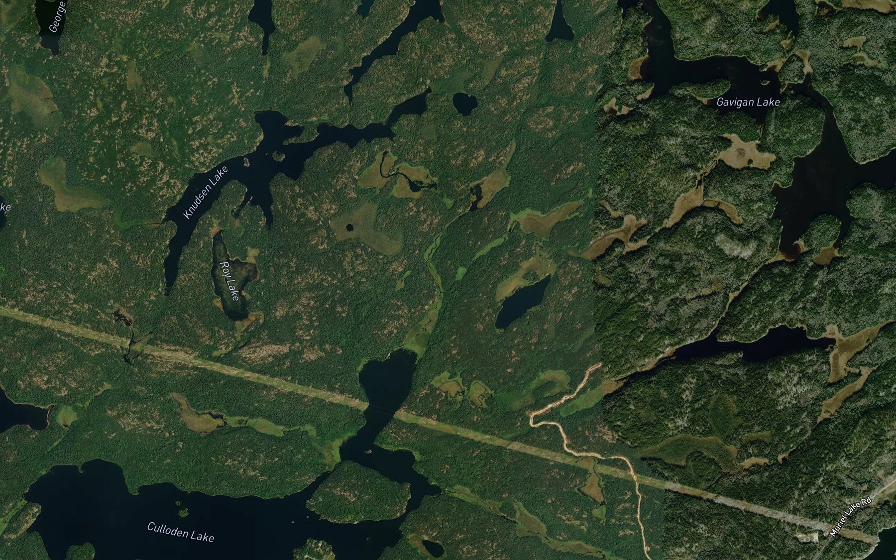 Satellite map of the Mosie Creek