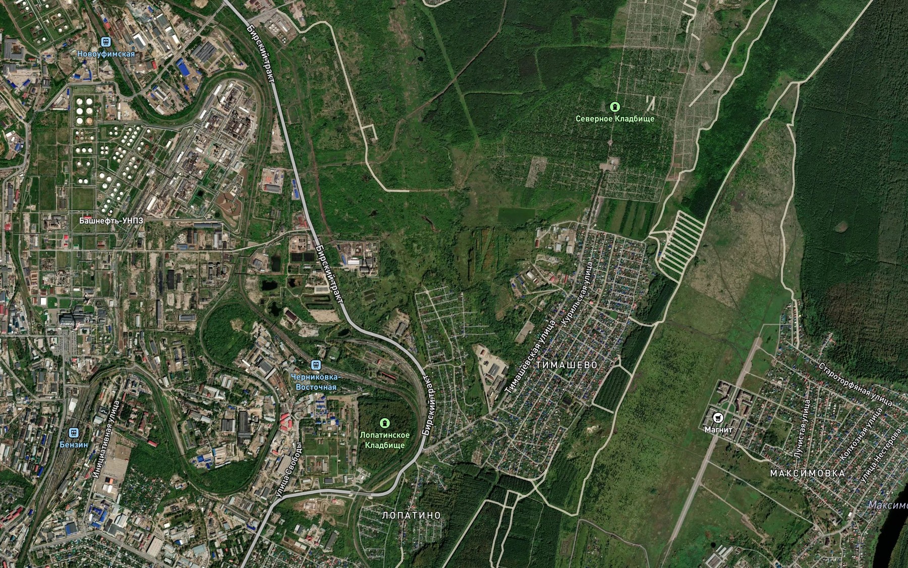 Satellite map of the Rycha