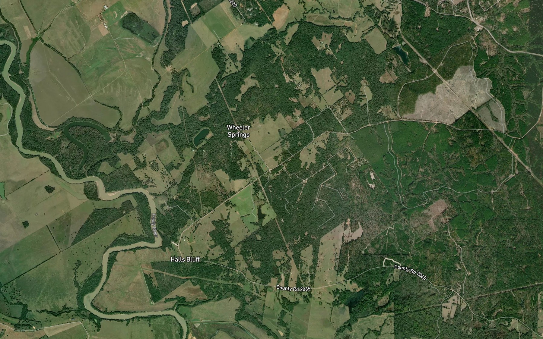 Satellite map of the Wheeler Springs
