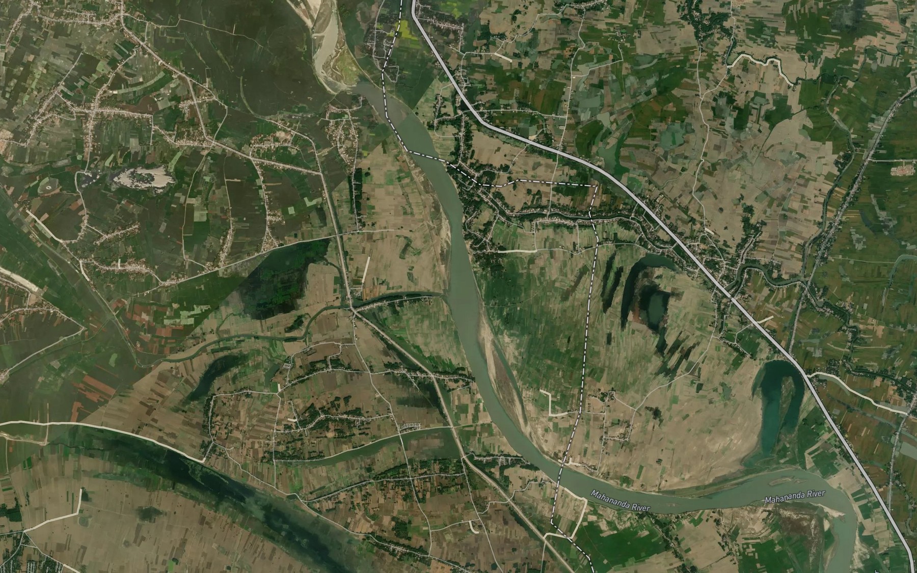 Satellite map of the Phulhar Nadi