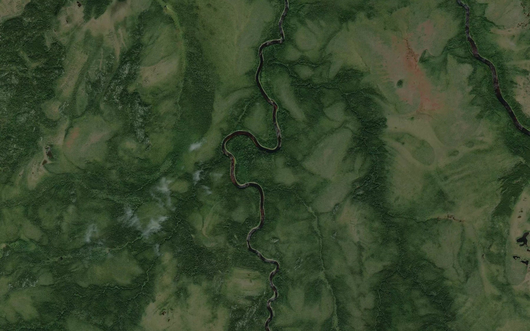 Satellite map of the Kospinan Creek