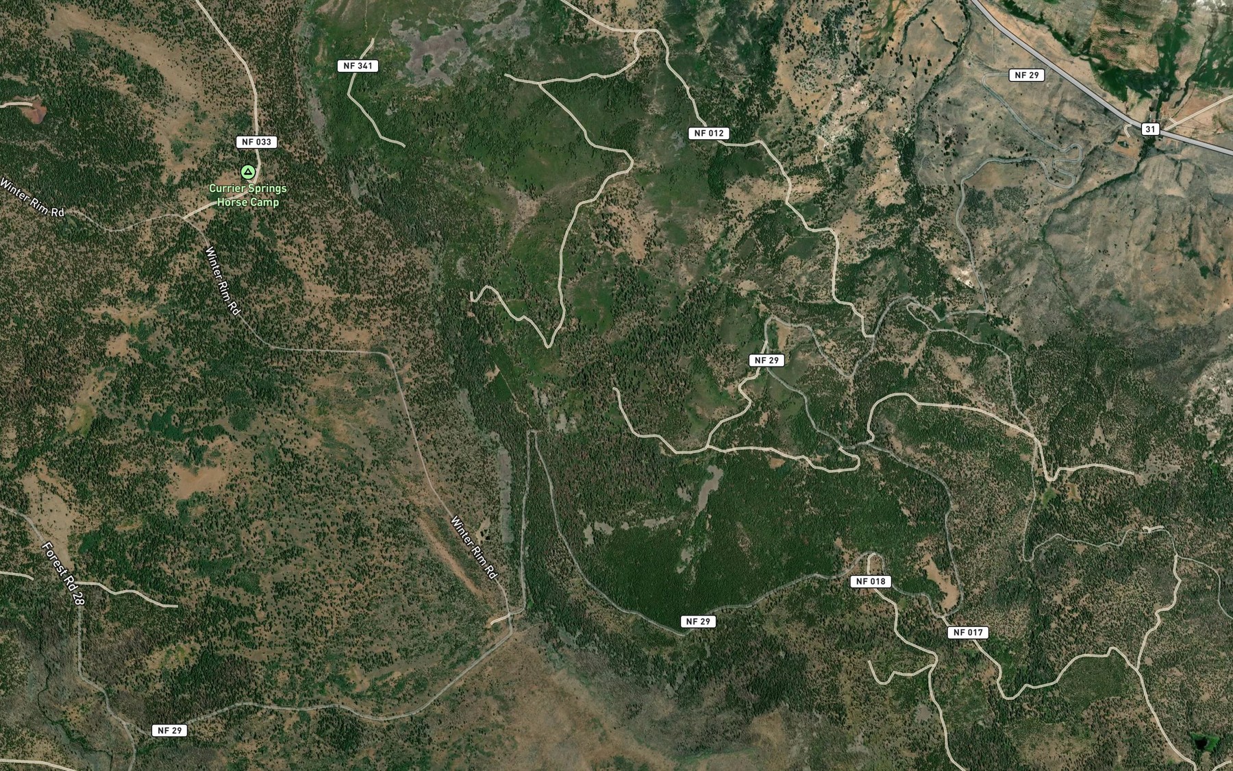 Satellite map of the Harvey Spring