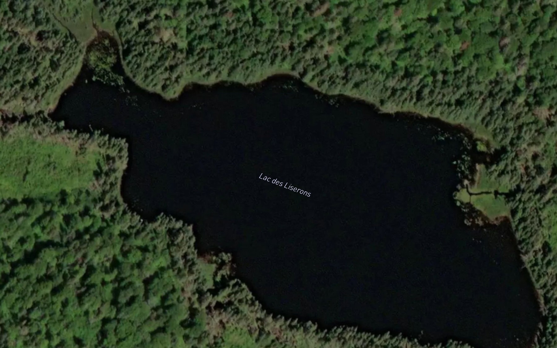 Satellite map of the Lac des Liserons