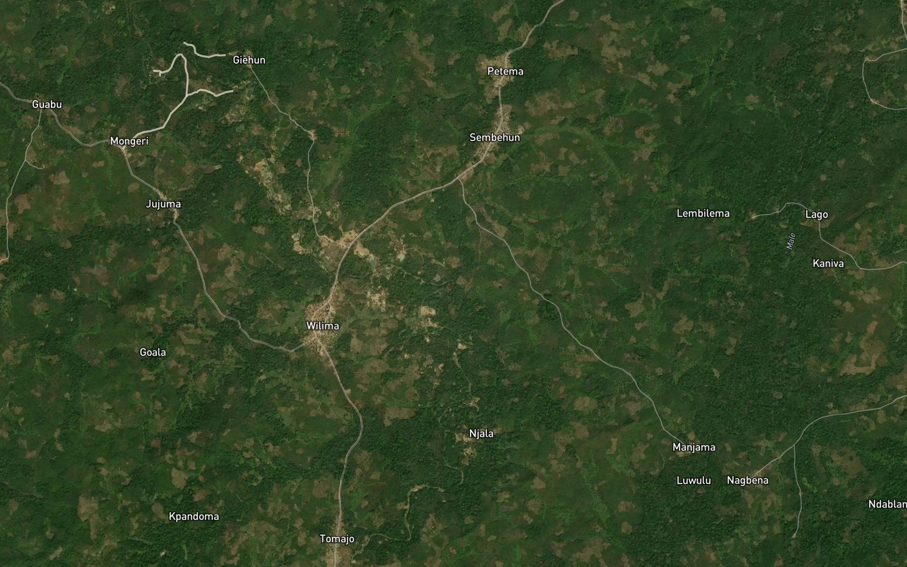 Satellite map of the Kimboya