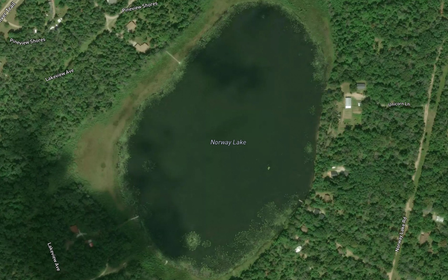 Satellite map of the Norway Lake