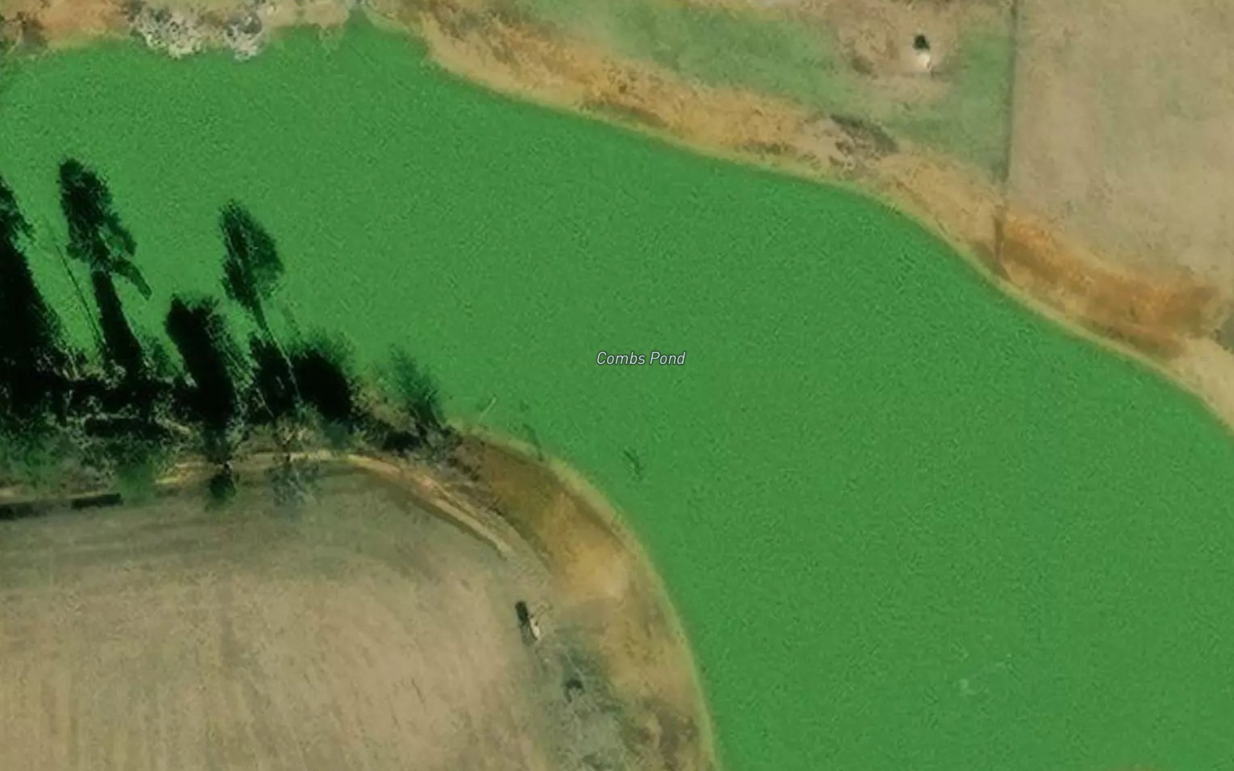 Satellite map of the Combs Pond