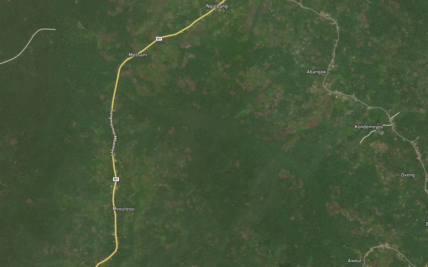 Satellite map of the Otose