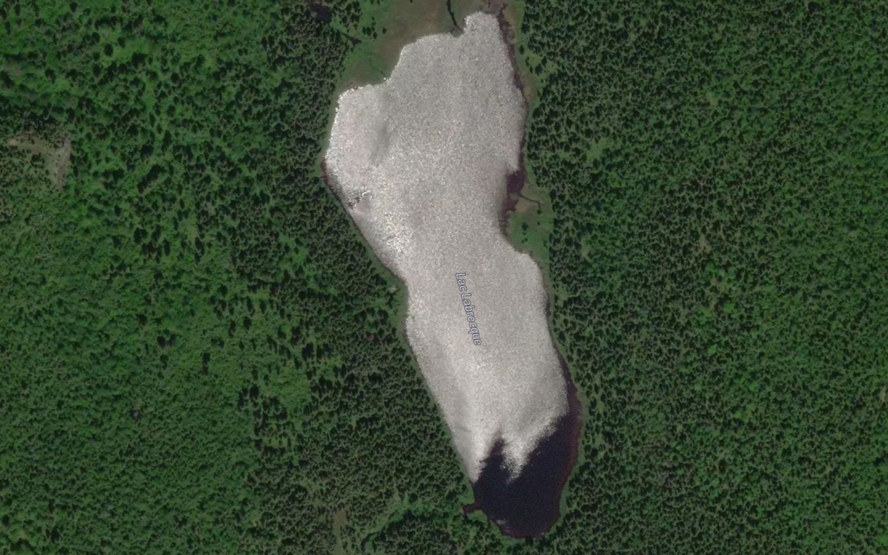 Satellite map of the Lac Labrecque
