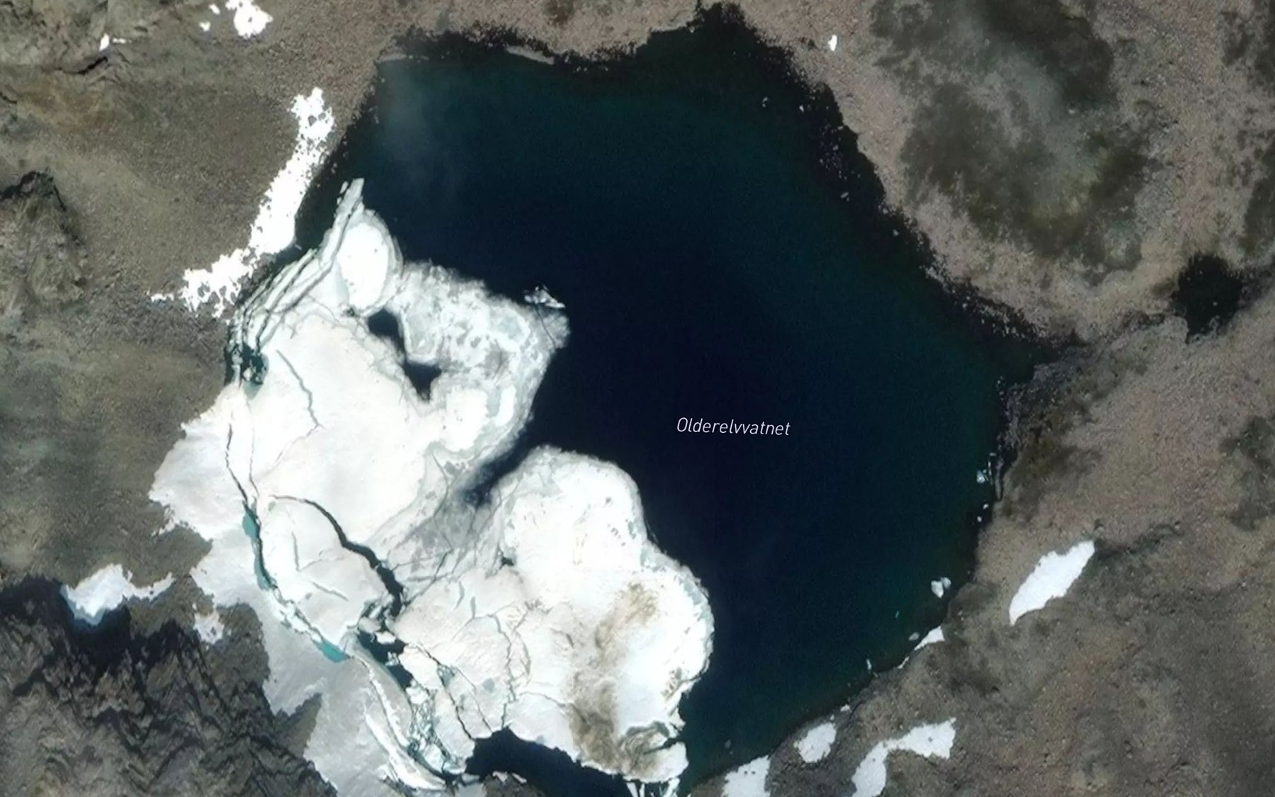 Satellite map of the Olderelvvatnet