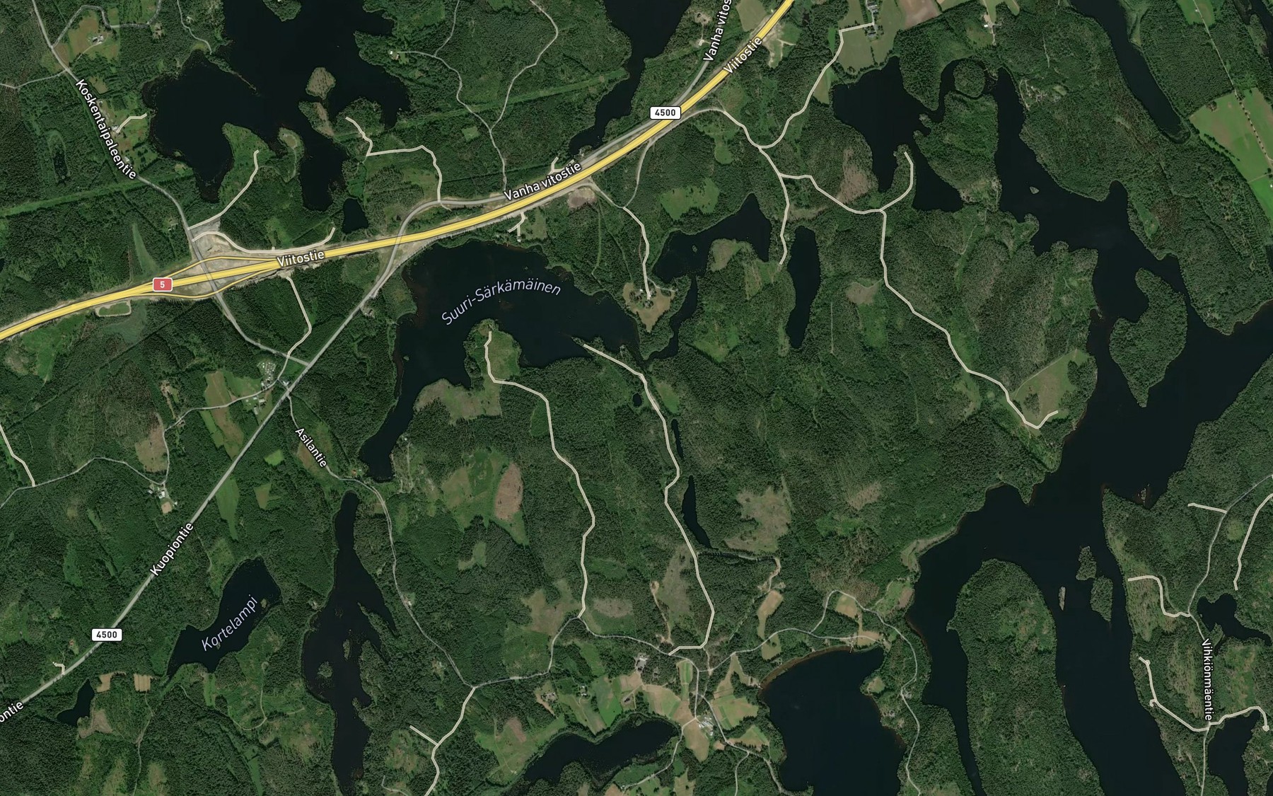 Satellite map of the Karhulampi