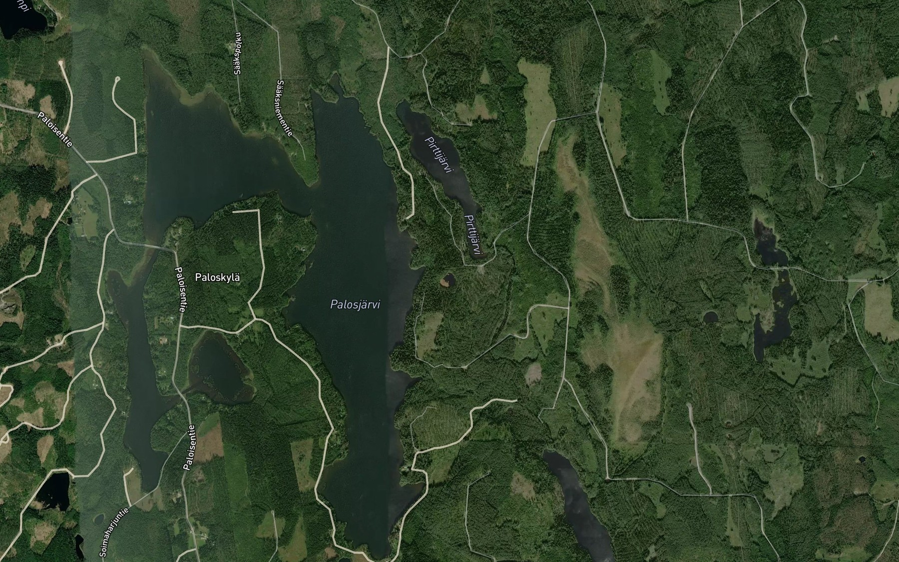 Satellite map of the Valkealampi