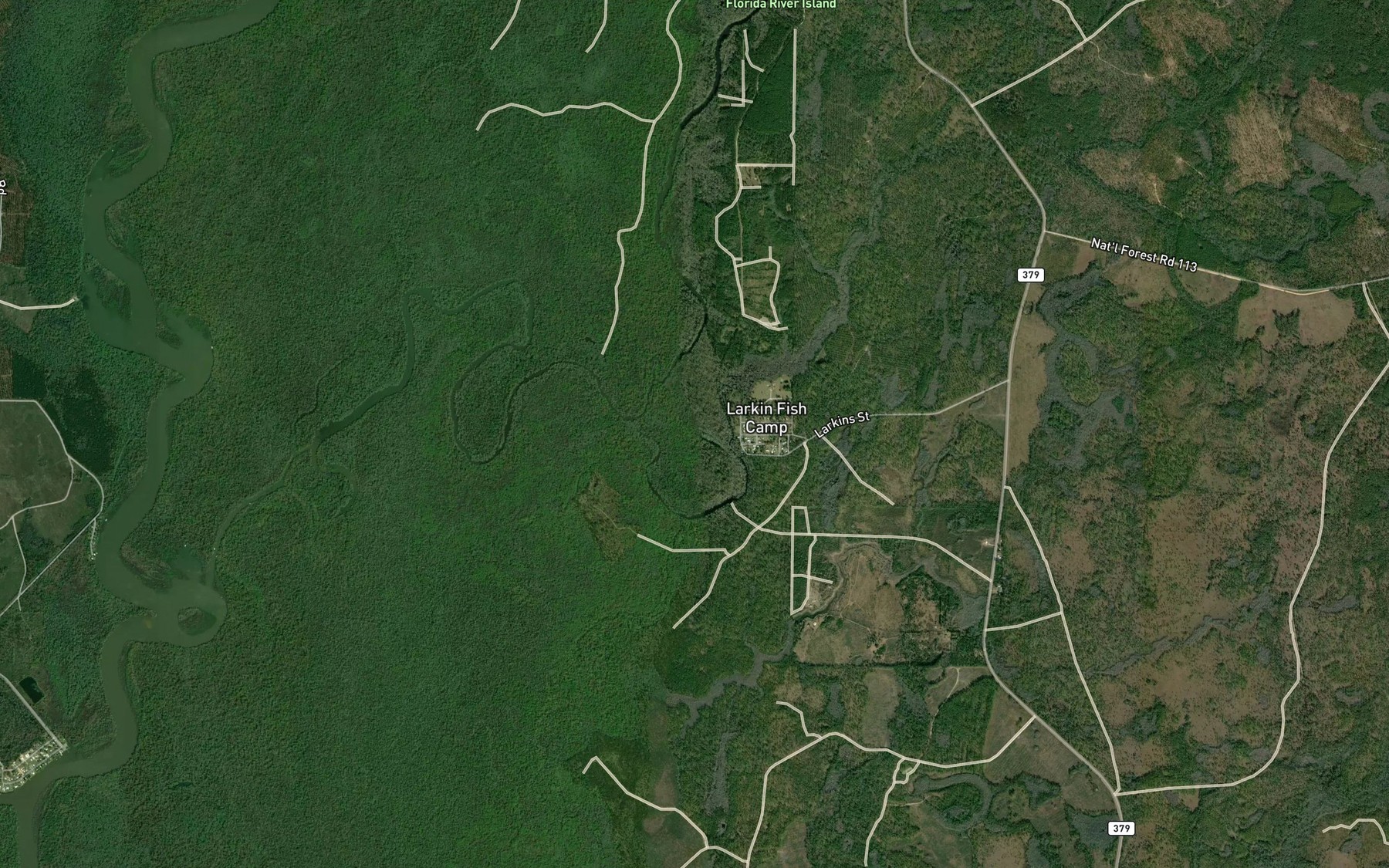 Satellite map of the Larkin Slough