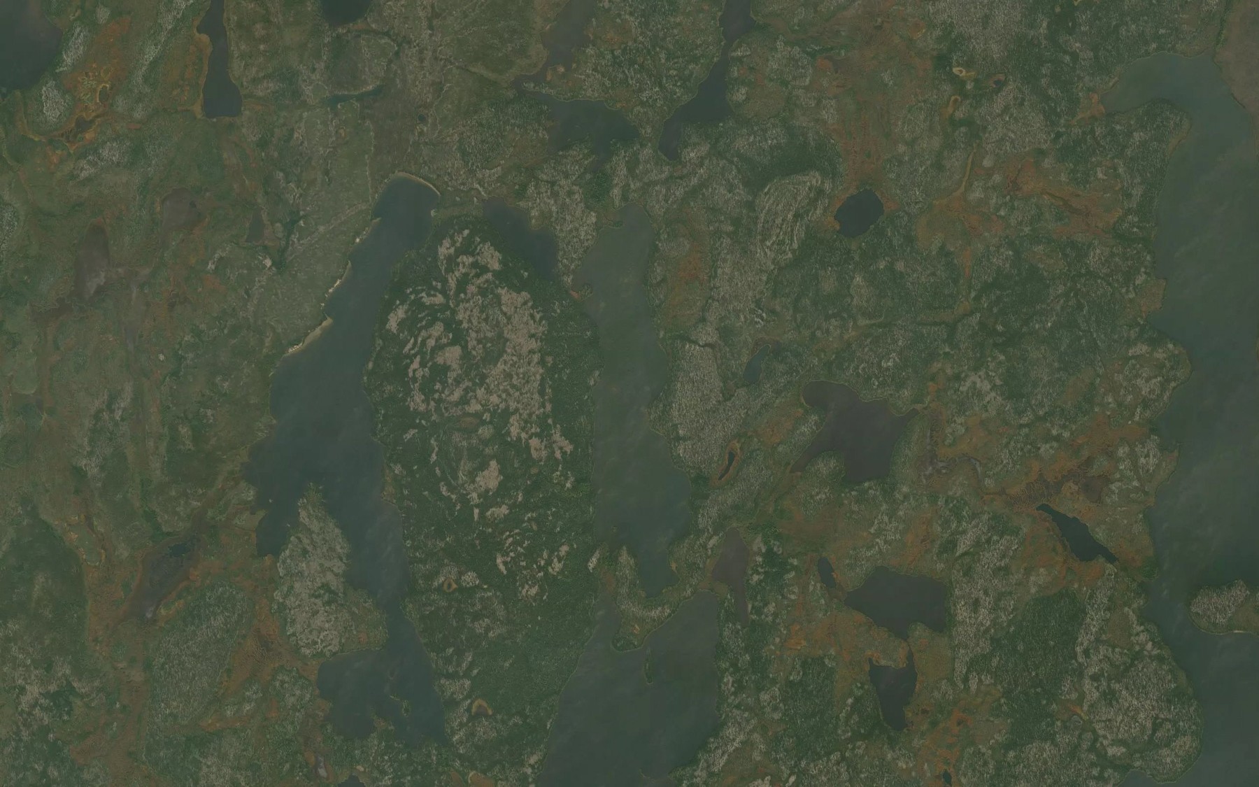 Satellite map of the Kameestatnak Lake